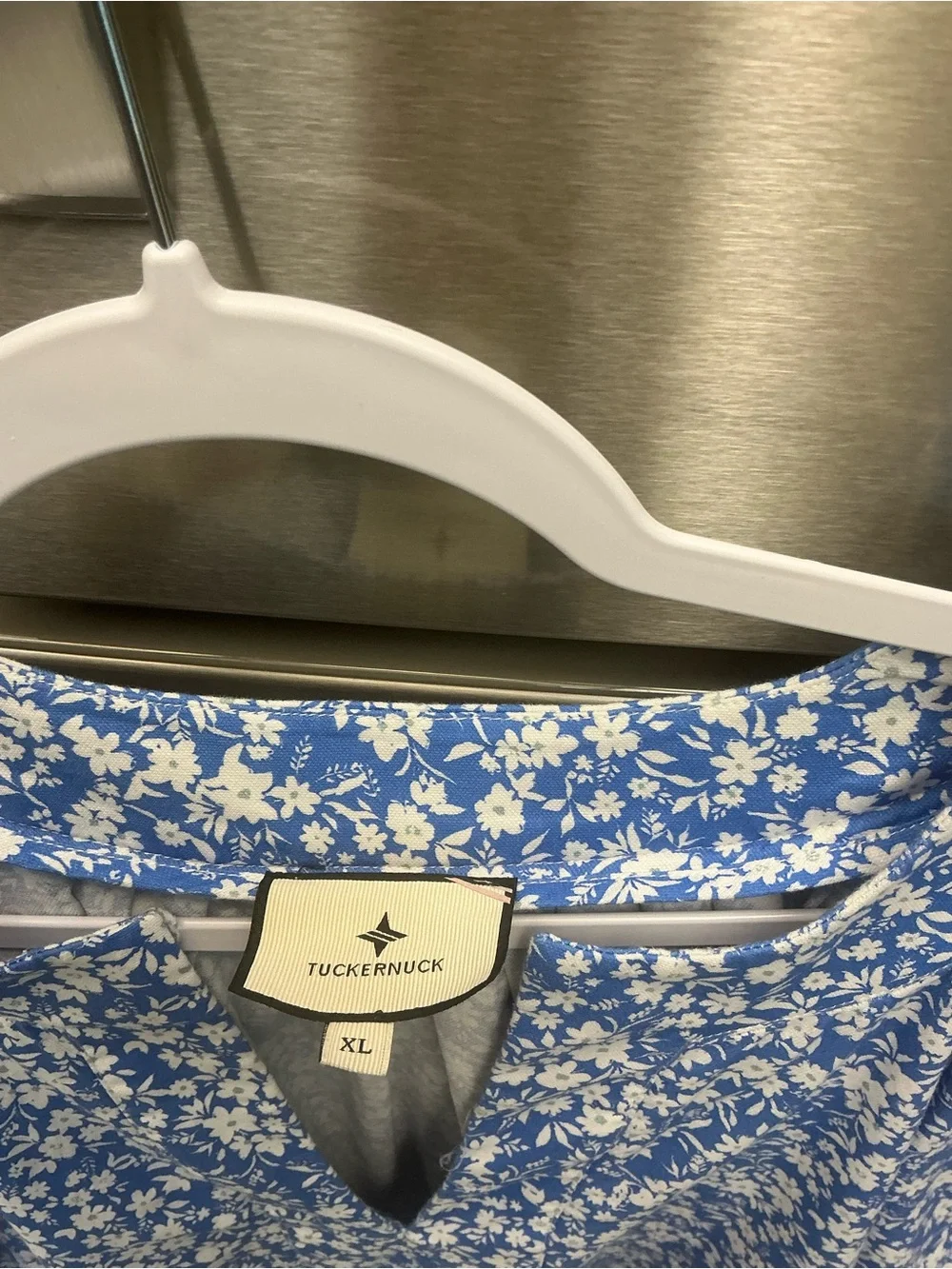 Blue Floral Peasant Top by Tuckernuck Size XL